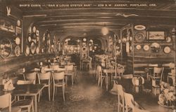 Ship's Cabin - Dan & Louis Oyster Bar Portland, OR Postcard Postcard Postcard