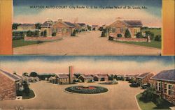 Wayside Auto Court St. Louis, MO Postcard Postcard Postcard