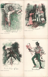 Set of 4: Shakespeare Plays Postcard