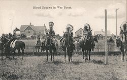 Blood Squaws in War Dress Postcard