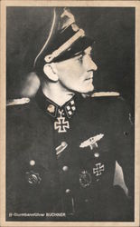 Sturmbannfuhrer Buchner, Nazi Officer Postcard