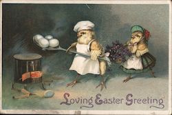 Loving Easter Greetings With Chicks Postcard Postcard Postcard