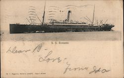 S.S. Romanic Steamers Postcard Postcard Postcard