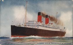 Cunard R.M.S. "Franconia & Laconia" Steamers Postcard Postcard Postcard