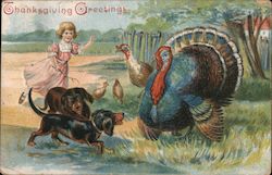 Thanksgiving Greetings Turkeys Postcard Postcard Postcard