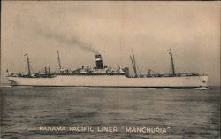 S.S. Manchuria, Panama Pacific Line Postcard