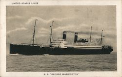 United States Lines, S. S. George Washington Postcard