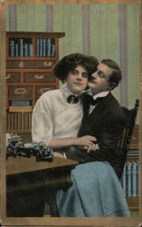 Office Romance, 1908 Couples Postcard Postcard Postcard