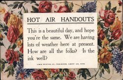 Hot Air Handouts... Is The Ink Well? Comic, Funny Postcard Postcard Postcard