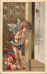 To My Valentine-I'm Listening for the Echo, Of Loves Old Plea Divine Cupid Postcard Postcard Postcard