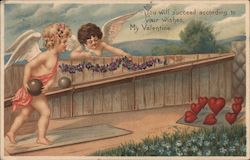 You Will Succeed According to Your Wishes, My Valentine Cupid Postcard Postcard Postcard