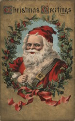 Christmas Greetings Santa Claus Postcard Postcard Postcard