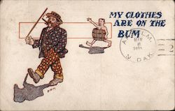 My Clothes Are on The Bum Postcard