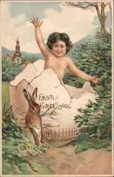 Easter Greetings Postcard