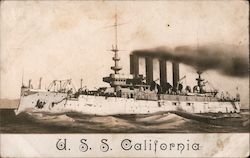 U. S. S. California Postcard