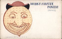 Du Bist A Matze Ponem (Pie Face) Judaica Postcard Postcard Postcard