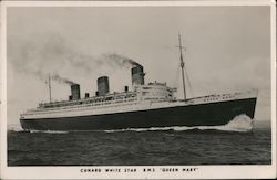 Cunard White Star R.M.S. "Queen Mary" Postcard