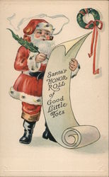 Santa's Honor Roll of Good Little Tots Santa Claus Postcard Postcard Postcard