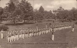 The Battalion Drawn up for a Bayonet Charge Postcard