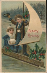 A Merry Christmas Children Postcard Postcard Postcard