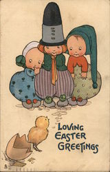 Loving Easter Greetings With Chicks Postcard Postcard Postcard