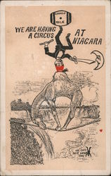 We Are Having A Circus At Niagara (Camel, Camel's Milk, man in fez) Postcard Postcard Postcard