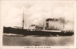 Ellerman City Line, S.S. "City of Exeter" Postcard