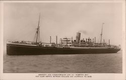 Aberdeen and Commonwealth Line S. S. Moreton Bay Postcard