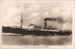 Ellerman City Line, S.S. "City of Exeter" Steamers Postcard Postcard Postcard