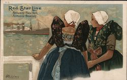 Red Star Line - Antwerp - New York Antwerp-Boston Steamers Postcard Postcard Postcard