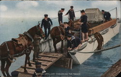 British Artillery Embarking for France / Lavoris antiseptic advertisement Advertising Postcard Postcard Postcard