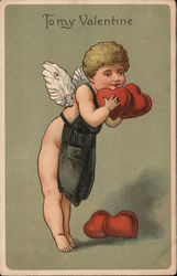 To My Valentine Cupid Postcard Postcard Postcard