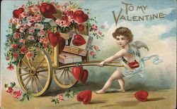 To My Valentine Cupid Postcard Postcard Postcard