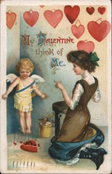 My Valentine Think of Me Postcard