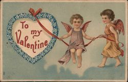 To My Valentine Cupid Postcard Postcard Postcard