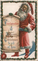 Promclamation A Joyous Christmas to all of you Santa Claus Postcard Postcard Postcard