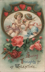 Loving Thoughts For My Valentine Cupid Postcard Postcard Postcard