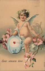 Ever Sincere Love - An Angel with Bows and Arrows Postcard