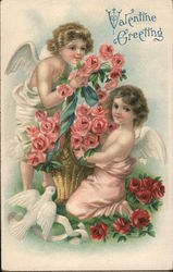 Valentine Greeting Cupid Postcard Postcard Postcard