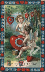 To My Valentine Cupid Postcard Postcard Postcard