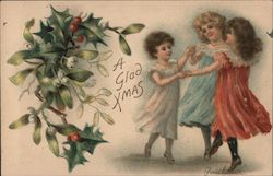 A Glad Xmas Children Postcard Postcard Postcard