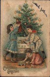 Christmas Greeting Children Postcard Postcard Postcard