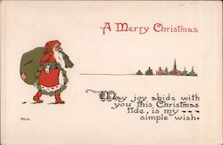 A Merry Christmas Santa Claus Postcard Postcard Postcard