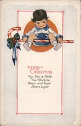 Merry Christmas: May Santa Make Your Stocking Heavy And Your Heart Light Postcard