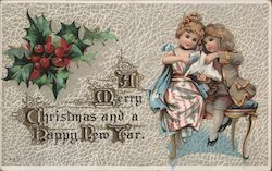 A Merry Christmas and a Happy New Year Postcard