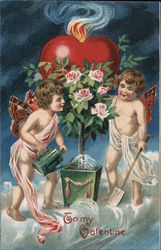 To My Valentine Cupid Postcard Postcard Postcard