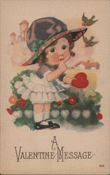 A Valentine Message Children Postcard Postcard Postcard