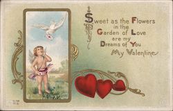 Sweet As The Flowers In The Garden Of Love Are My Dreams Of You Postcard