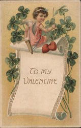 To My Valentine Cupid Postcard Postcard Postcard