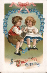 St. Valentine's Greeting Children Postcard Postcard Postcard